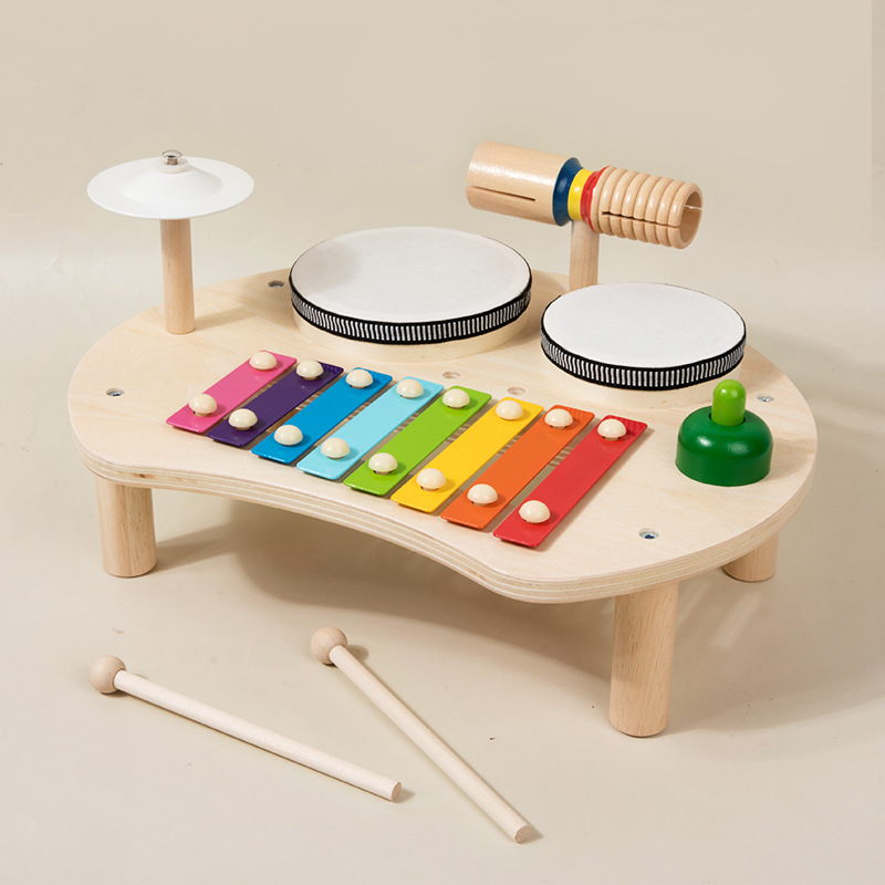 Kids Toys 2 Year Old - Multi-function Baby Music Table Toys Wooden