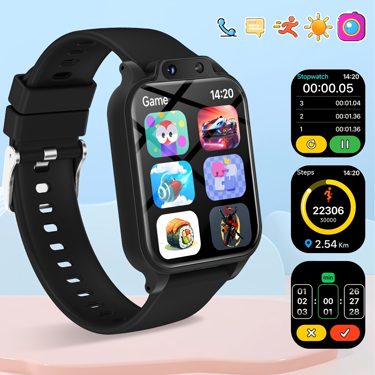Kids Smartwatch Gps - Youngsters's Smart Watch with 18 Educational
