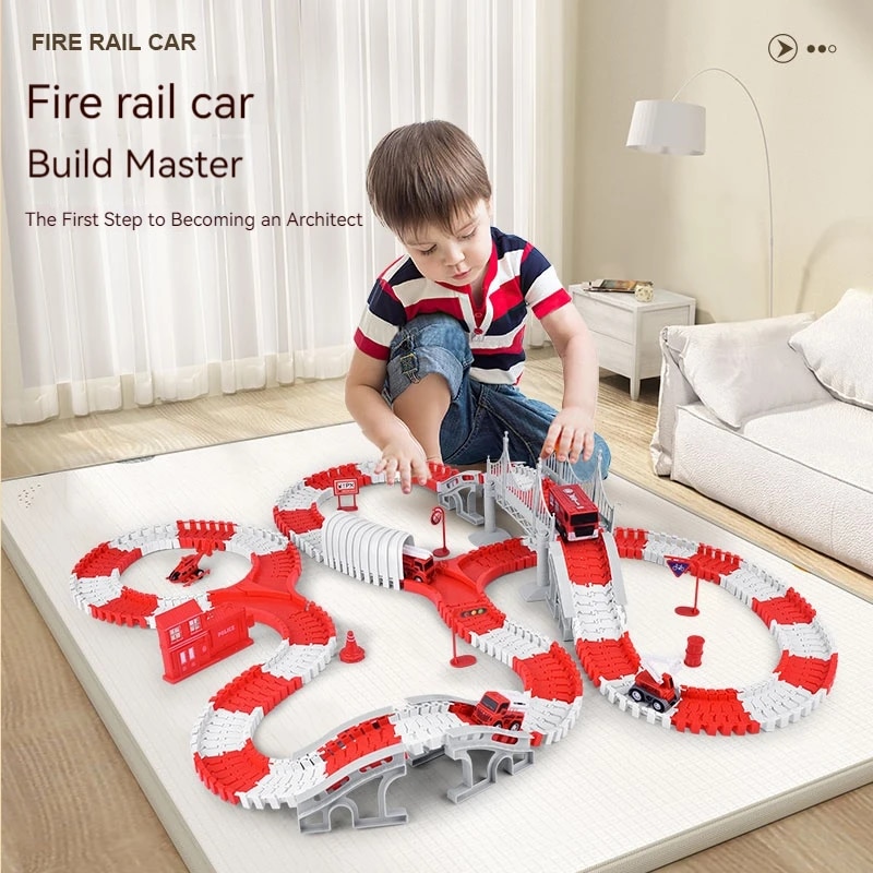 Fire Engine Track Assembling C - Kids Toys Review ulasan dan harga