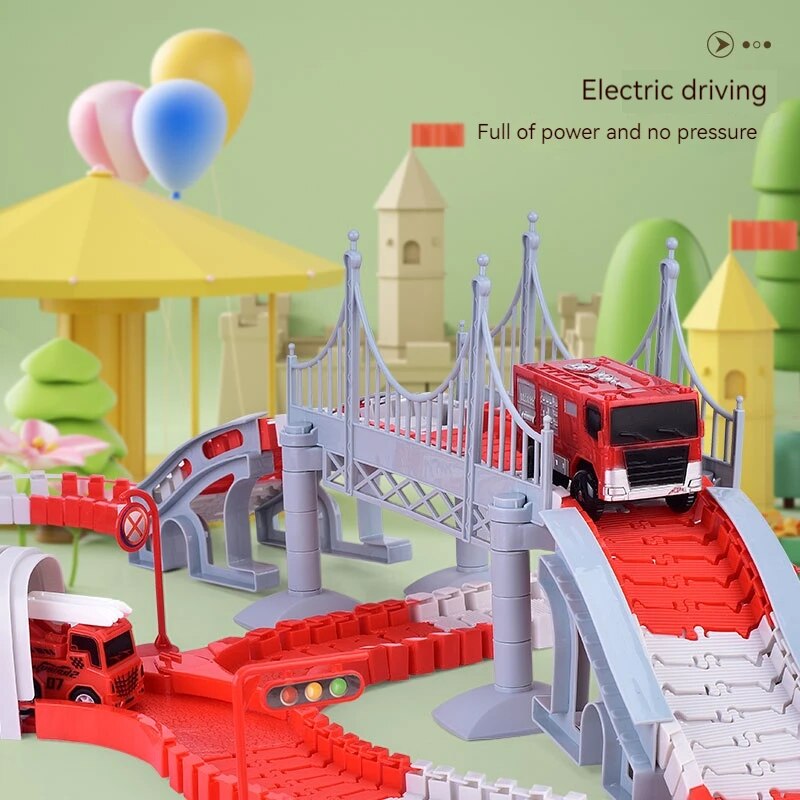 Fire Engine Track Assembling C - Kids Toys Review ulasan dan harga