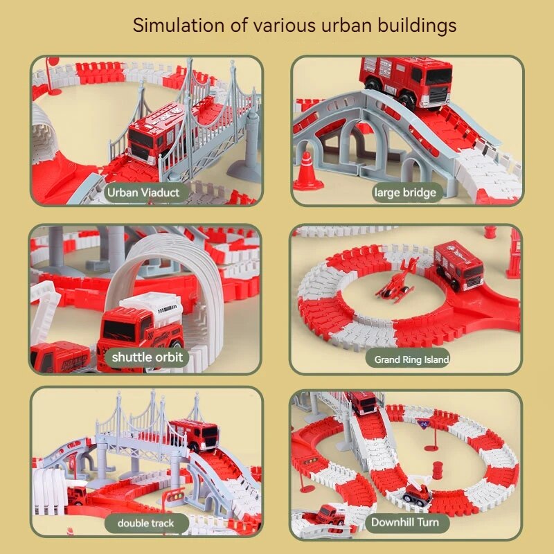 Fire Engine Track Assembling C - Kids Toys Review ulasan dan harga
