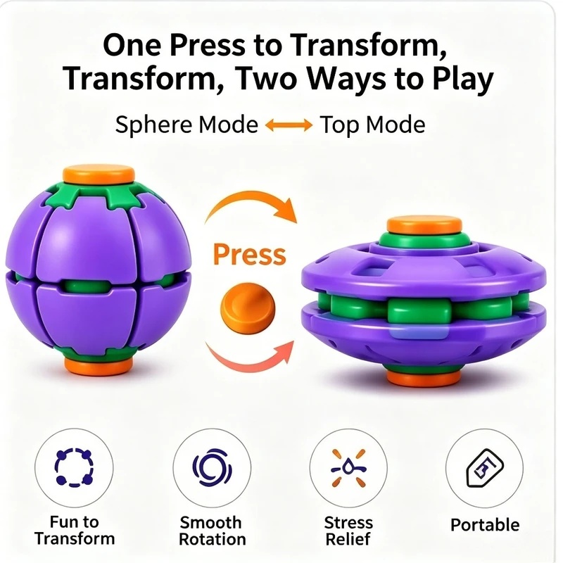 1PCS Transforming Fidget Spinn - Kids Y Toys ulasan dan harga
