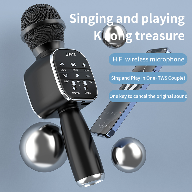 DS813 Wireless Bluetooth Karao - Kids Microphone Karaoke ulasan dan harga