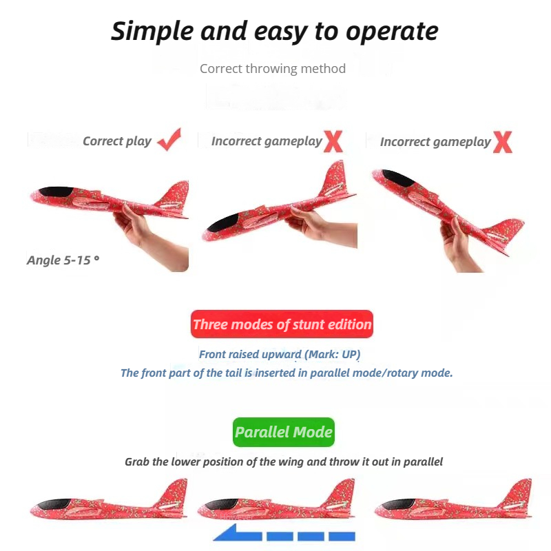 48cm Large Foam Airplane Child - Kids Toys Review ulasan dan harga