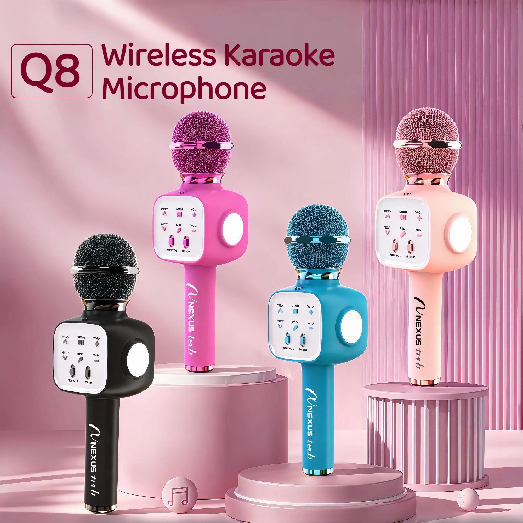 Wireless Bluetooth 5.2 Karaoke - Kids Microphone Karaoke ulasan dan harga