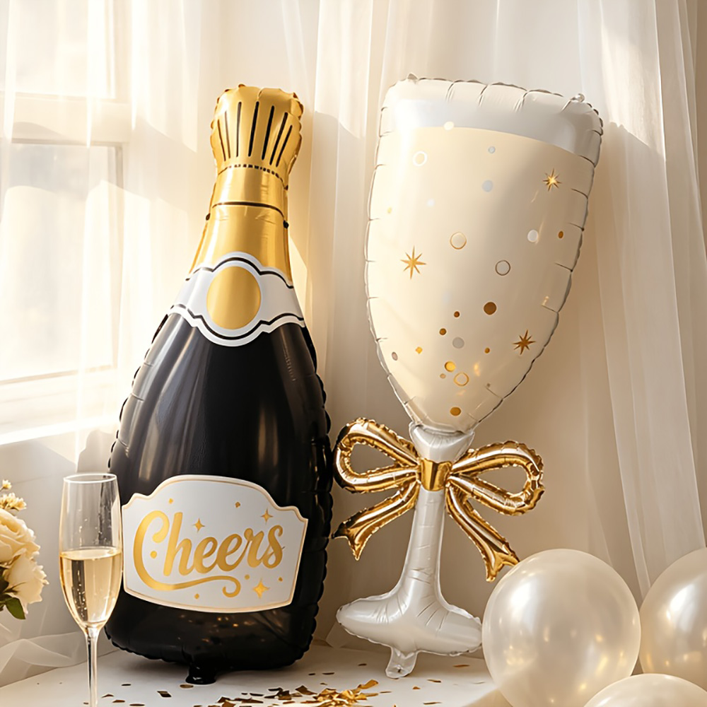 2pcs Champagne Bottle bow Wine - Water Balloon Set ulasan dan harga