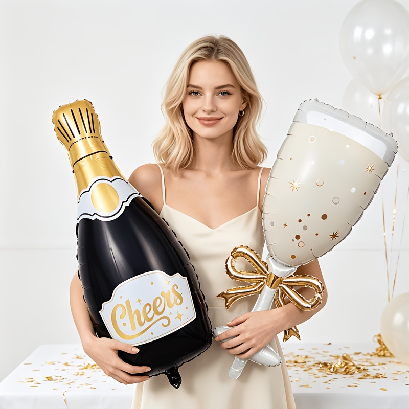 2pcs Champagne Bottle bow Wine - Water Balloon Set ulasan dan harga