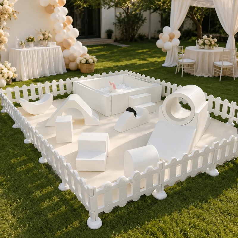Classic White Grey Wooden Foam - Kids Toys Rental ulasan dan harga