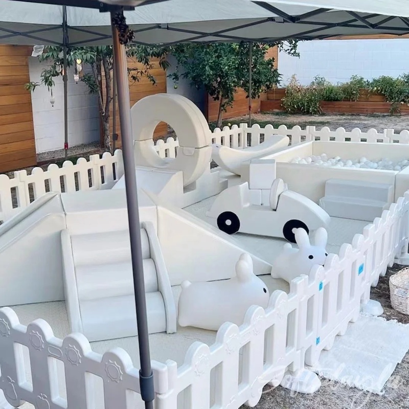 Classic White Grey Wooden Foam - Kids Toys Rental ulasan dan harga