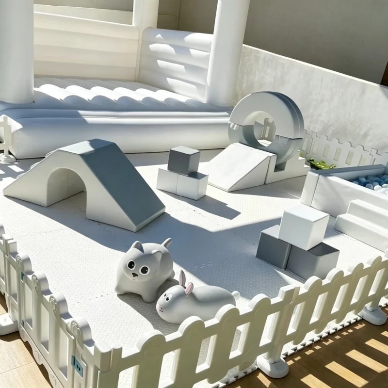 Classic White Grey Wooden Foam - Kids Toys Rental ulasan dan harga