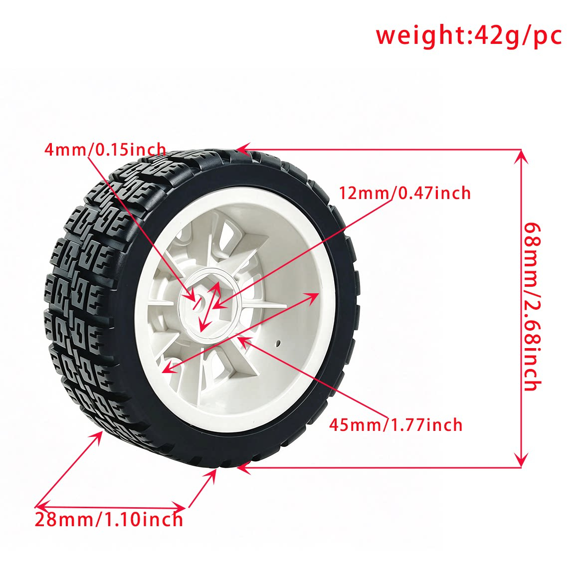 1/10 RC Rally Car 4Pcs 68mm Gr - Tamiya Model Rc Car ulasan dan harga